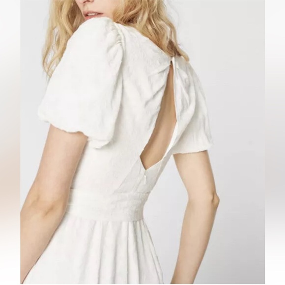 CLUB MONACO White Open Back V-neck Short Sleeve Jumpsuit Size 00 - Picture 4 of 16